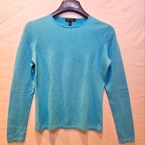 Anne Klein lightweight Blue Cashmere Sweater Top (Size S)